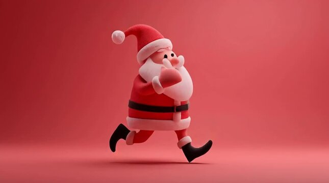 A cute cartoon Santa Claus doll and Christmas tree toy decoration for a happy holiday celebration