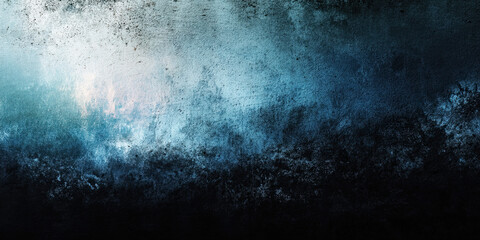 Obraz premium Icy deep-sea fog with bright turquoise center glow