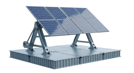 Tilting Solar Panel System on Platform solar panels