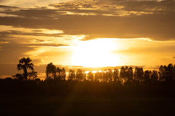 sunset in the mountains