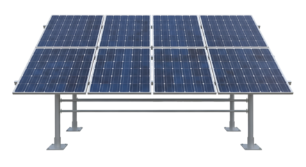 Wide Solar Panel Array on Support Structure solar panels
