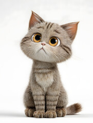 Fototapeta premium Cute kitten with big orange eyes