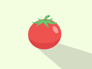 Fresh Tomatoes: Vector illustration of a ripe and fresh red tomato, perfect for food, recipe or farm theme designs.