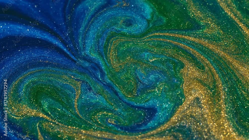 Canvas Prints hypnotic abstract liquids swirl and merge slowly, forming intricate and beautiful patterns magic, ar