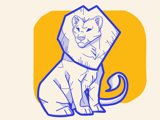 Vector Lion Illustration. This EPS file contains a detailed and majestic lion vector illustration.