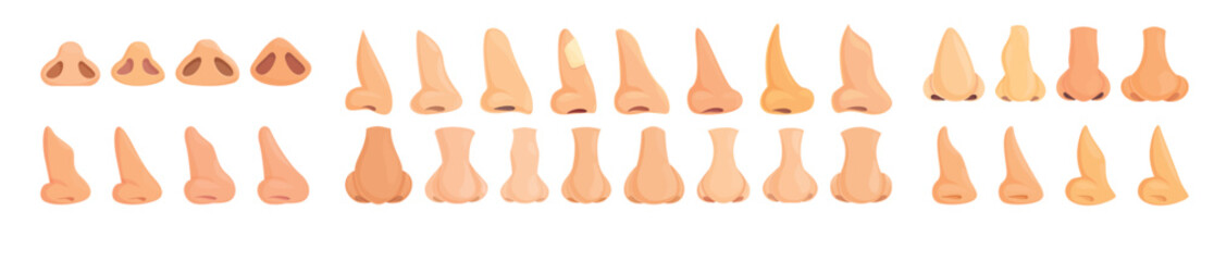 rhinoplasty icon cartoon vector human nose