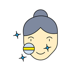 make up icon with white background vector stock illustration