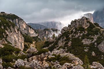 Scenic Mountain Landscape in the Dolomites, Italy