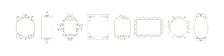  scrollwork frames element vector