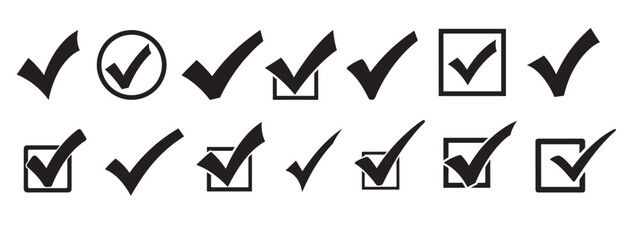 check mark silhouette white background 