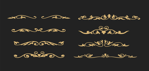 set of vintage design elements vector illustration