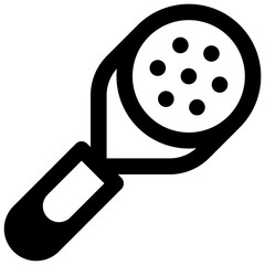 Potato masher. Outlined stroke vector icon with black-filled details.