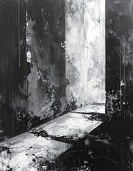 Fototapeta premium Abstract Passage - A Study in Light and Shadow.