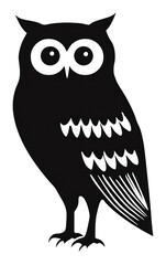 Fototapeta premium PNG Owl silhouette stencil animal shark.