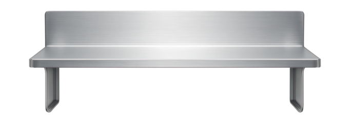 Lightweight aluminum tabletop shelf ideal for temporary displays at events.