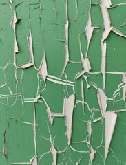 green background with old cracked paint