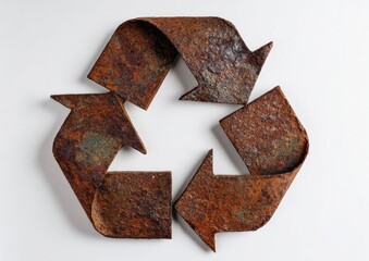 Rusted Recycling Symbol