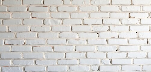 Weathered whitewashed brick wall, showing aged texture and subtle grime, worn wall, vintage