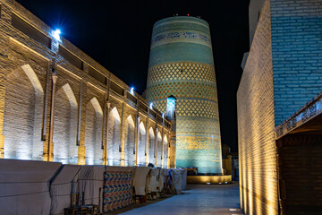 Kalta Minor Minaret, located in Itchan Kala, Khiva, Uzbekistan