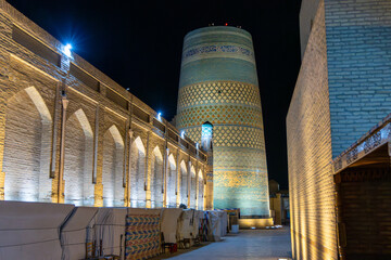 Kalta Minor Minaret, located in Itchan Kala, Khiva, Uzbekistan