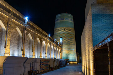 Kalta Minor Minaret, located in Itchan Kala, Khiva, Uzbekistan