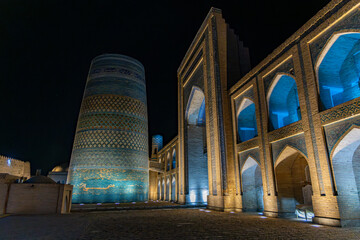 Kalta Minor Minaret, located in Itchan Kala, Khiva, Uzbekistan
