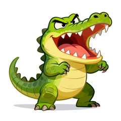 Angry Crocodile cartoon character