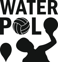 Water Polo T-shirt Design Vector Illustration