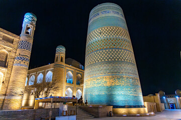 Kalta Minor Minaret, located in Itchan Kala, Khiva, Uzbekistan