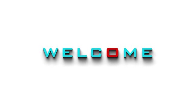 Welcome text banner intro outro