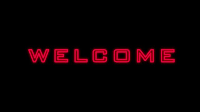 Welcome text banner intro outro