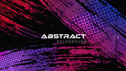 Brush stroke background with halftone effect sports background brushstroke abstract banners or posters.