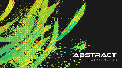Abstract brush stroke background with halftone effect texture Sports background Brushstroke banners or posters.