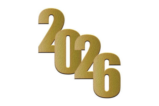golden  Modern Artistic 2026 Number Illustration for Banner - Powered by Adobe