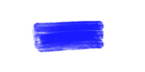 Blue paint stroke isolated on transparent background for design element usage