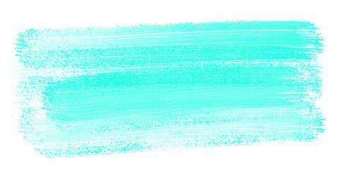 Aqua paint brush stroke isolated on transparent background for design element