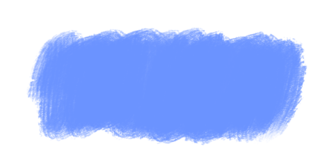 Blue paint brush stroke isolated on transparent background for design element