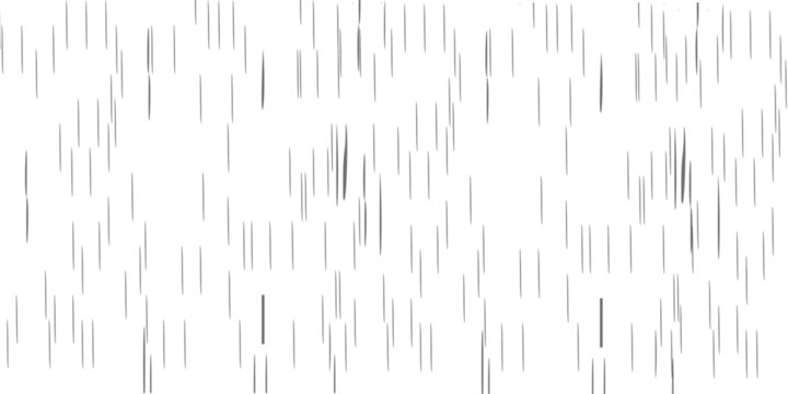 Rain falling down isolated on transparent background, a simple weather illustration