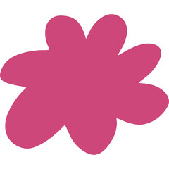 Vivid Pink Floral Shape Graphic for Creative Projects