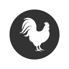 Rooster icon in trendy design isolated on transparent background