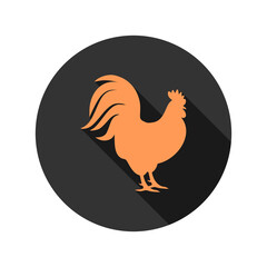 Rooster icon in trendy design isolated on transparent background