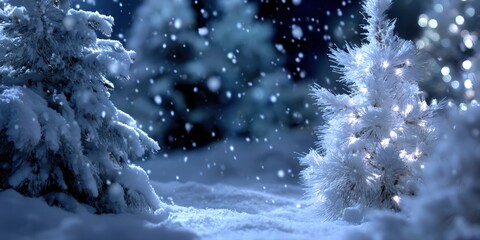 Enchanting Snow-Covered Winter Forest Scene