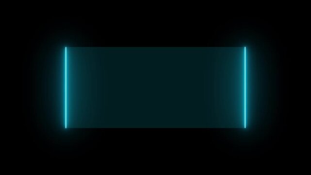 HUD Square Frames ,HUD GUI futuristic element Sci-fi concept design. Callouts title. Modern banner, frame of lower third. Neon hologram screen overlay horizontal Digital Technology hud animation.