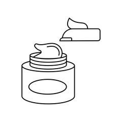 Cream icon with white background vector stock illustration