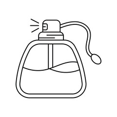 Obraz premium Perfume icon with white background vector stock illustration