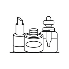 cosmetics icon with white background vector stock illustration