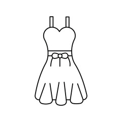 Dress  icon with white background vector stock illustration