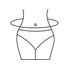 Weight Loss icon with white background vector stock illustration