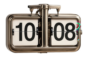 Vintage flip wall clock with mechanical digits, perfect for a study or retro decor.