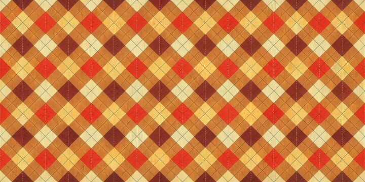 Autumn argyle pattern with seamless geometric background and warm earthy tones, geometric, autumn,  geometric
